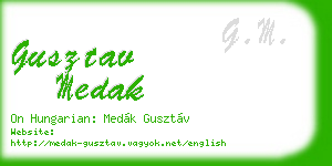 gusztav medak business card